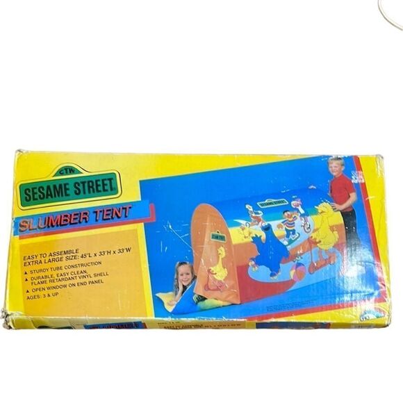80s Vintage Ero Sesame Street Slumber tent 44”L x 33”W x 33”H - Picture 1 of 7
